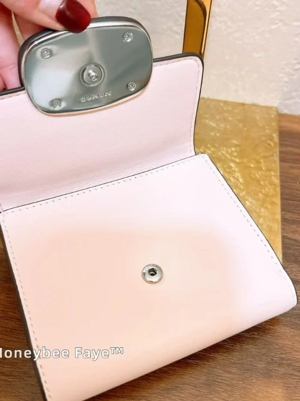 NWT Coach Eliza Small Wallet CT985 SV/Blush